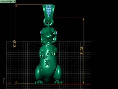 HIP HOP DINOSAUR ANIMAL PENDANT 3D PRITNABLE MODEL 3D print model