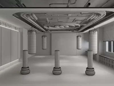 Boxing Gym Low-poly 3D model purchase