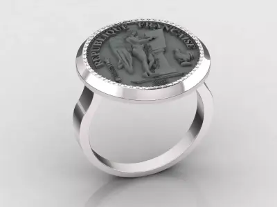ARTIST RELIEF ANTIQUE RING DESIGN FOR WOMEN 3D print model