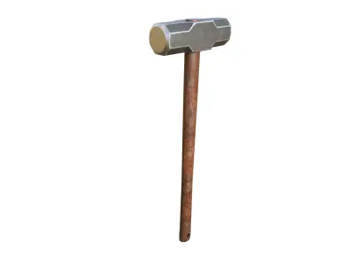 Sledgehammer Low-poly 3D model buy