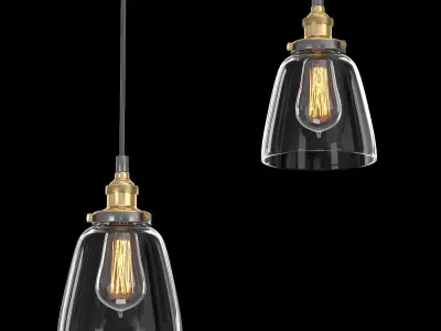 CLOCHE RECTANGULAR PENDANT 3D model