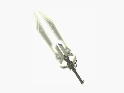 SciFi War Spear A10 Digital Camo - Character Design Fashion Low-poly 3D model