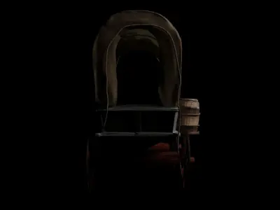 Western Wagon 3D model