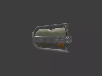 Rescue capsule Low-poly 3D model