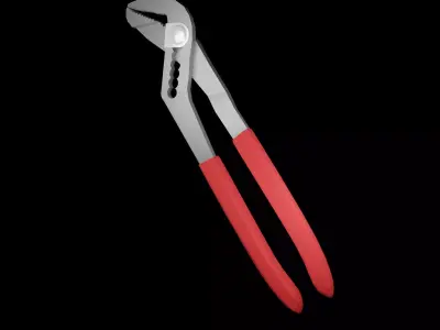 Water Pump Pliers Polished Low-poly 3D model