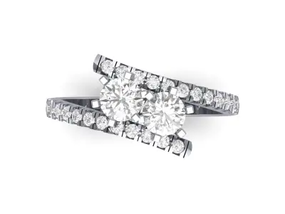 2Stone- Art deco ring 3D print model purchase