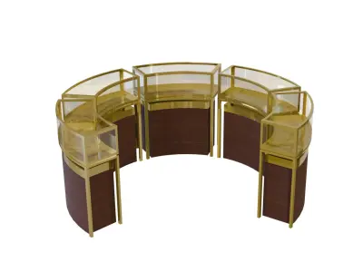 Showcase Round Table Low-poly 3D model
