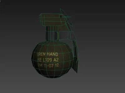 L109A1 Hand Grenade Low-poly 3D model