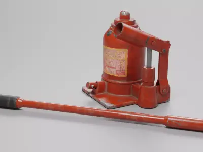 Hydraulic Jack Low-poly 3D model purchase