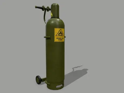 Propane Tank Low-poly 3D model 16