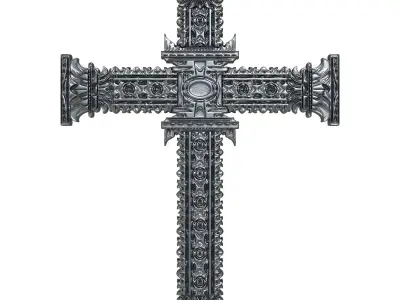3 Christian cross V 08 3D model
