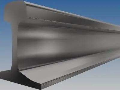 British Standard-EN13674  60E2 rail 3D model