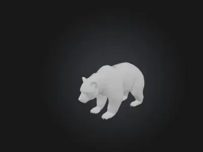 Realistic Bear Low-poly 3D model