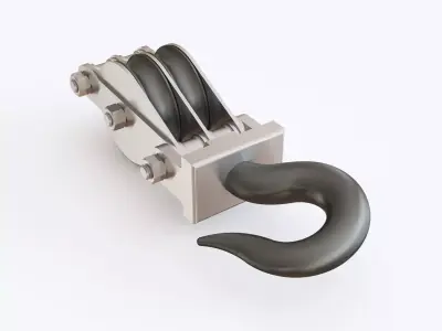 Crane hook 04 3D model