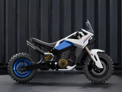 Futuristic Electric Dirt Bike 3D model purchase