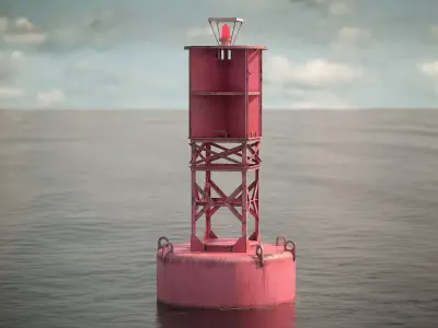 Sea Buoy v3 Low-poly 3D model