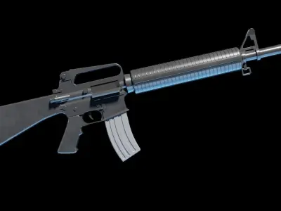 M16 Assault Rifle Low-poly 3D model purchase