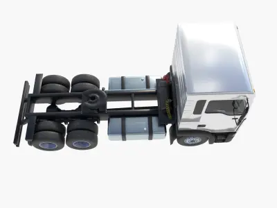 3-axle truck tractor 3D model purchase