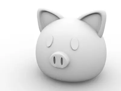 Little pigi Low-poly 3D model