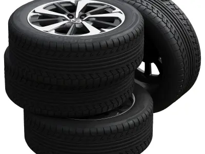 Mazda wheels 3D model by zifir3d