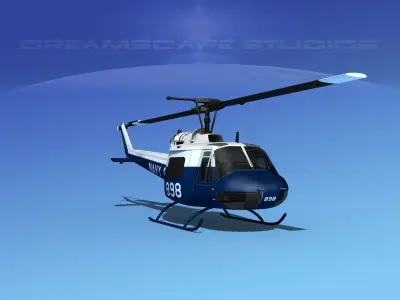 Bell UH-1B Iroquois RAAN 3D model