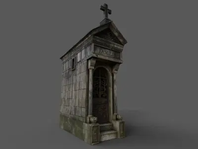 Cemetery Mausoleum 04 type 2 Low-poly 3D model