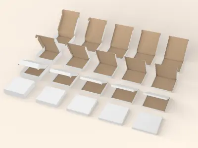 Pizza Box Collection 3D model