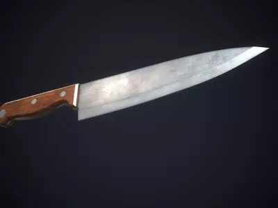 Kitchen knife Low-poly 3D model purchase