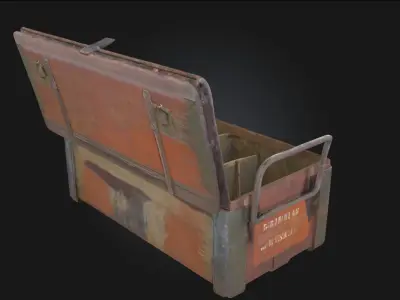 Artillery Ammo Box  Rugged Storage for Heavy Firepower 3D model