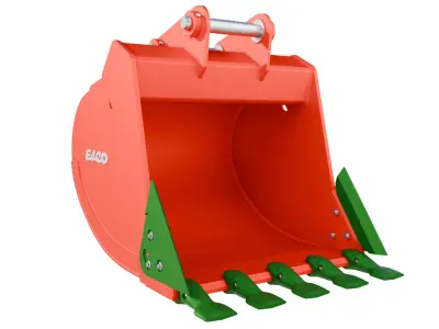 ESCO Heavy-Duty Plate Lip Bucket HDP for Hydraulic Excavator Low-poly 3D model