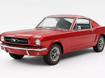 Classic 1965 American Muscle Fastback 3D model