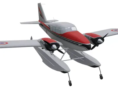 Piper PA23 Low-poly 3D model