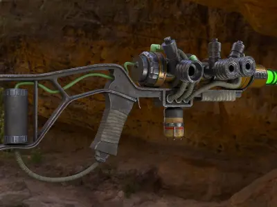 Plasma Rifle Fallout Low-poly 3D model