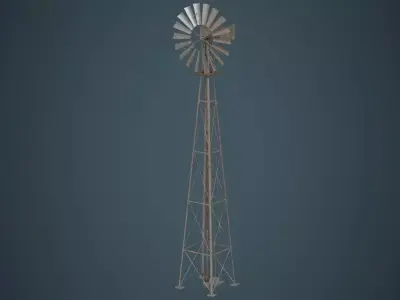 Windmill 1B Low-poly 3D model