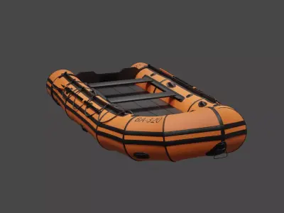 Inflatable Boat - Lifeboat 3D model