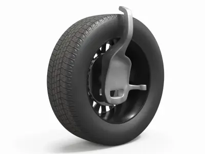 Chevrolet SUV Off Road Wheel Tire Black 3D model