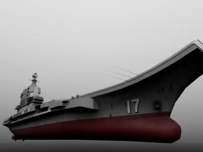 Chinese Aircraft Carrier CV-17 Shandong Low-poly 3D model