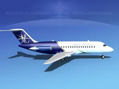 Douglas DC-9-15 Atlantic Charter 3D model