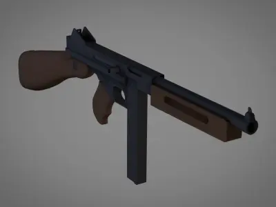 M1A1 Thompson Submachine Gun 3D model