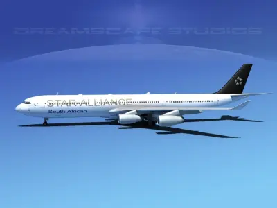 Airbus A340-600 Star Alliance 3D model