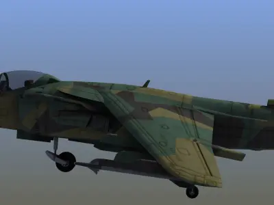 HarrierII Attack Aircraft LD1 Low-poly 3D model