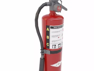 Fire Extinguisher lowpoly 3d model Low-poly 3D model