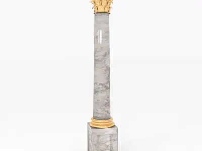 Gold Coloumn 3D model