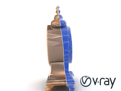 Vintage Ornate Antique Clock model pack Low-poly 3D model