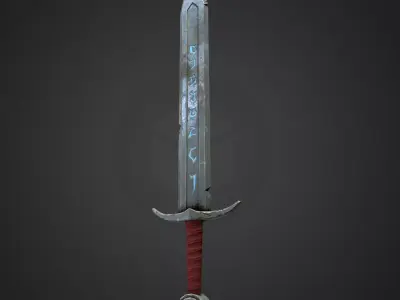Rune Sword FBX - 2048px Low-poly 3D model