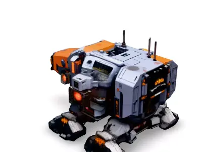 SciFi Mining Drone Vehicle Model Low-poly 3D model