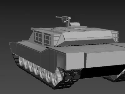 M1A2- Abrams  Low-poly 3D model
