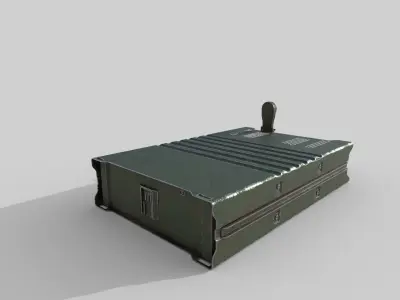 military Radio Low-poly 3D model 3
