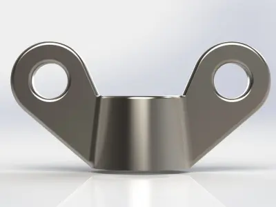 Wing nut M8 with hole 3D model