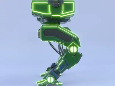 Fatc robot Low-poly 3D model